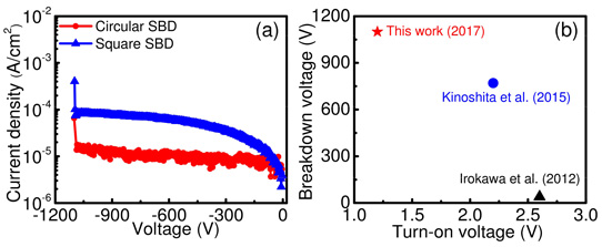 Aluminium Nitride Schottky Barrier Diodes with Breakdown More Than 1kv_1